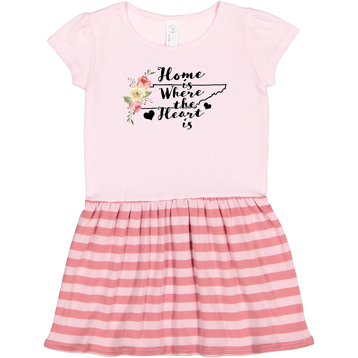 Inktastic Tennessee Home is Where The Heart is Watercolor Print Toddler Dress - Cute Baby Girl Outfit for Family Photos, Parties & Everyday Wear
