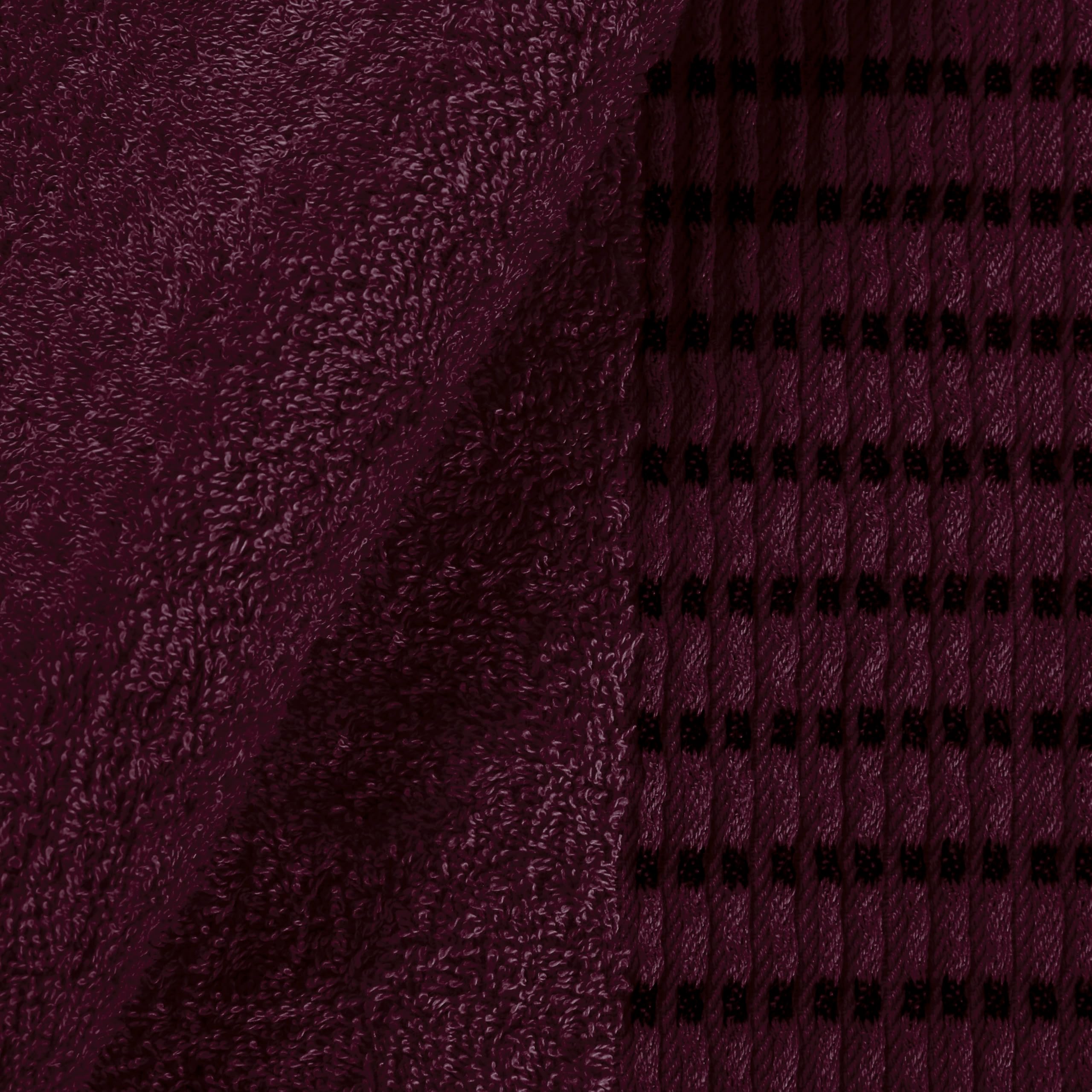 Premium 2-Pack Cotton Oversized Bath Towels 28x55 Inches - Ultra Absorbent, Quick Dry & Lightweight Large Towels for Bath, Gym, Travel, Camping & Pool - Burgundy