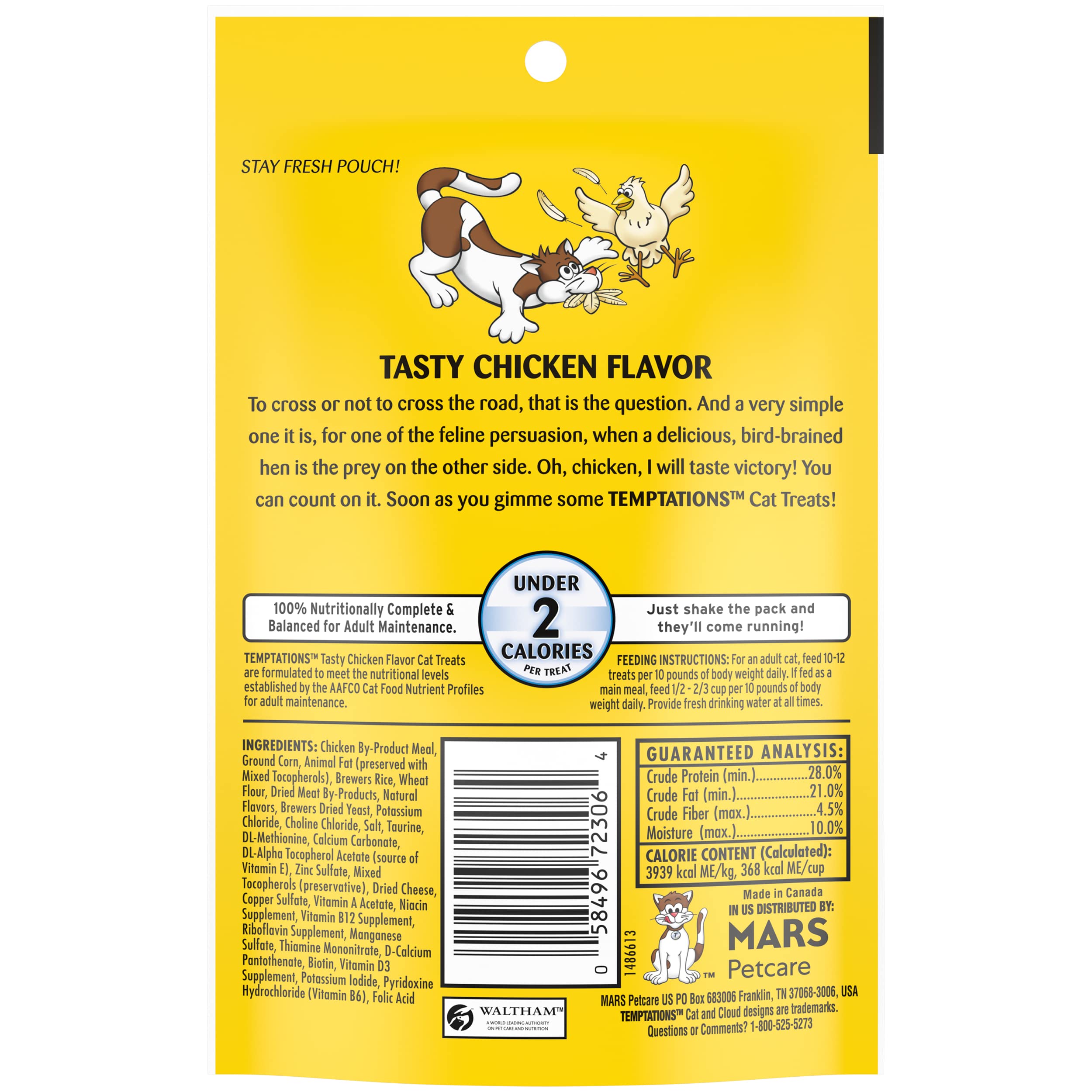 Temptations Classic Crunchy & Soft Cat Treats - Tasty Chicken Flavor 3oz Pouch (12 Pack) | Healthy Snacks for Indoor & Outdoor Cats | Perfect for Training, Rewards & Bonding