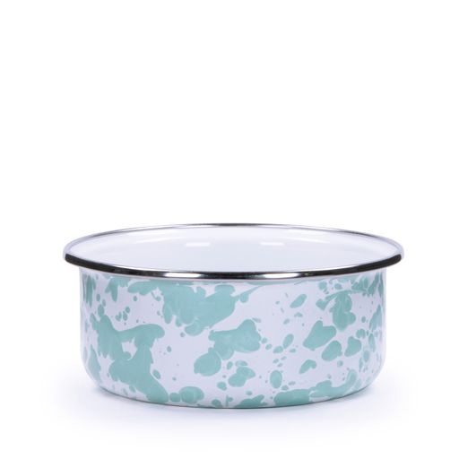4-Piece Sea Glass Swirl Enamelware Soup Bowls Set - Durable & Stylish for Everyday Meals, Soups, and Family Dining