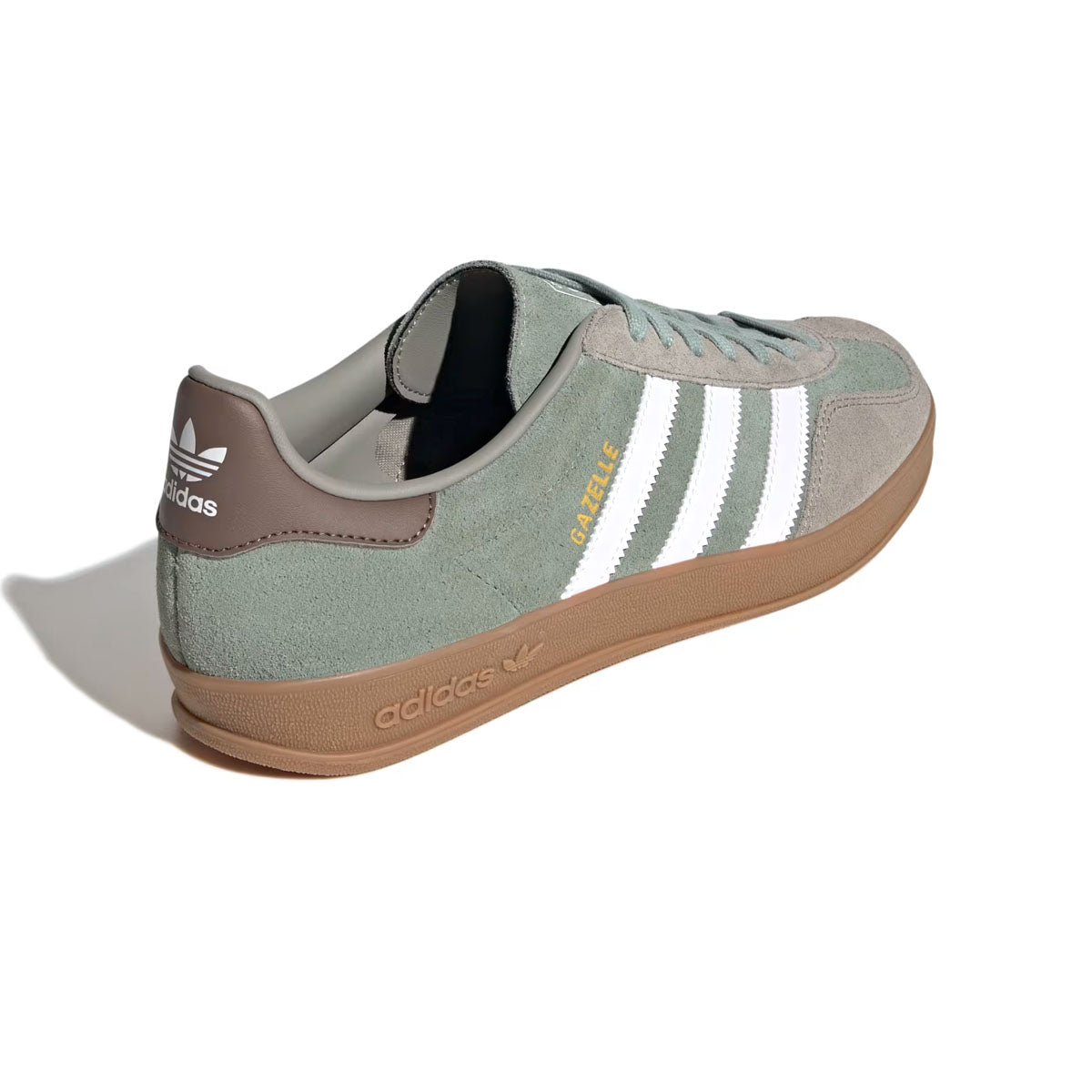 Gazelle Indoor Running Shoes 'Silver Pebble Silver Green' - Lightweight & Breathable for Women's Jogging, Gym Workouts & Casual Wear