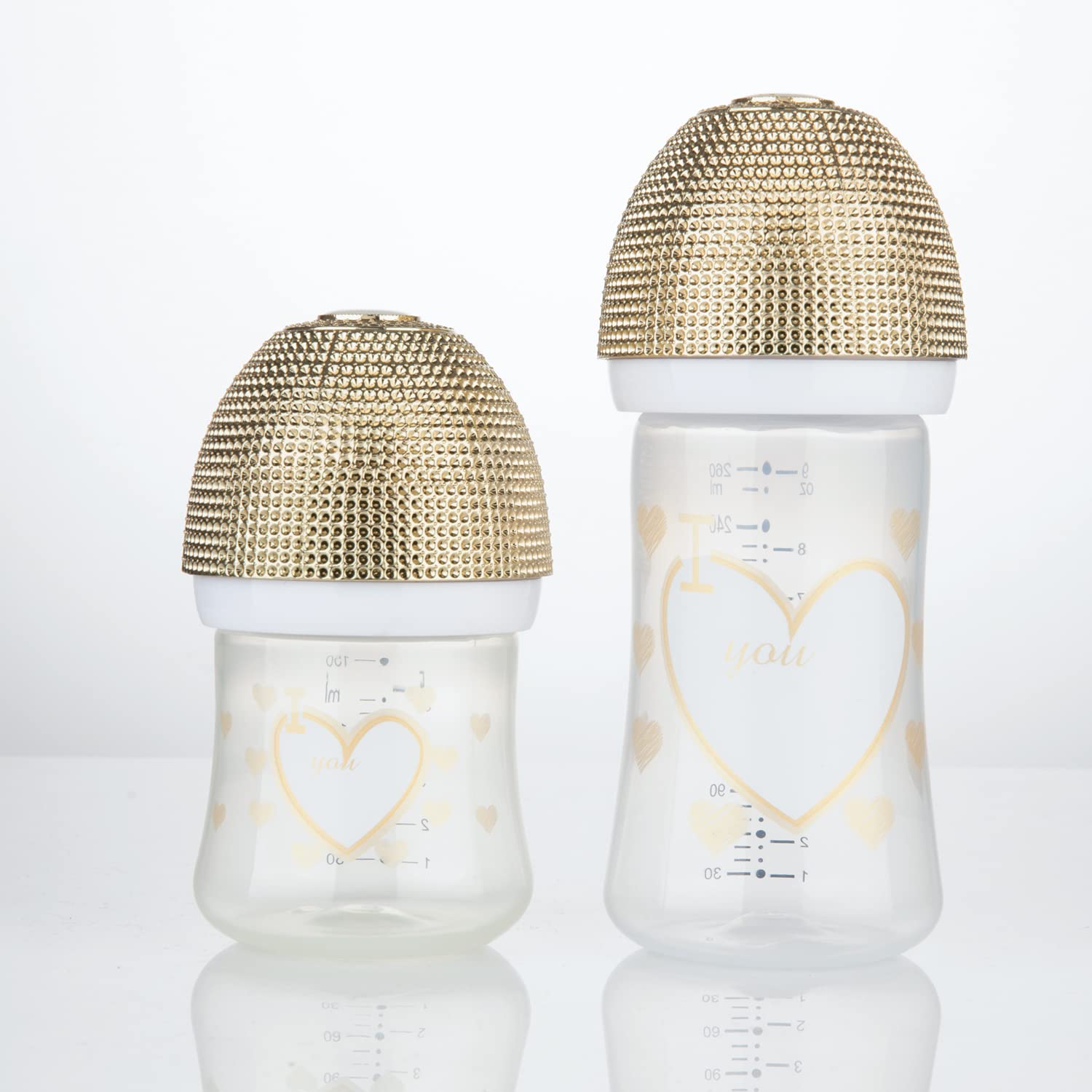Custom Bling Baby Pacifier & Bottle Set - Personalized Name for Boys & Girls (0-6 Months, 6-18 Months) | Luxury 4-Piece Baby Shower Gift, Glittering Anniversary Edition | Perfect for Newborn Essentials, Christening Gifts & First Birthday Presents