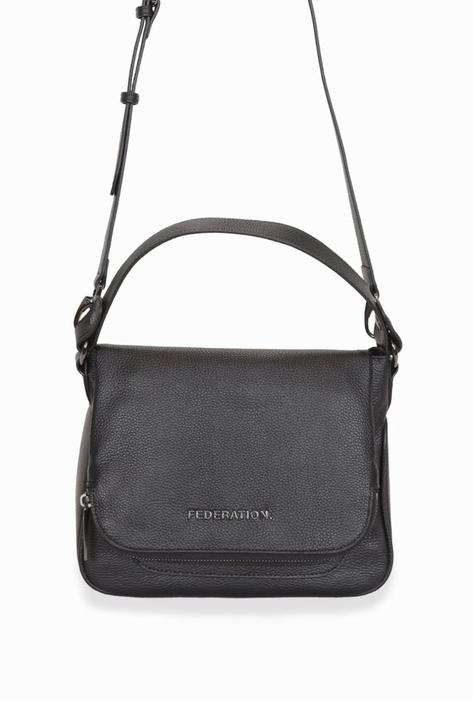 For Keeps Black Crossbody Bag with Zipped Flat Gunmetal Hardware - Stylish & Secure Everyday Purse for Women, Perfect for Work, Travel and Shopping