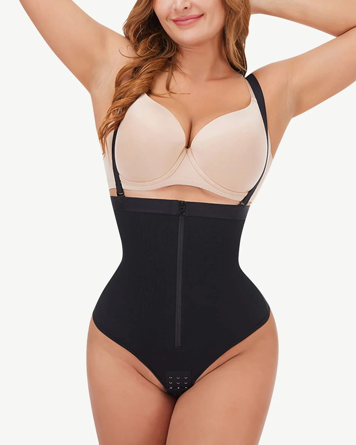 AirSlim® High Waisted Thong Panty Shapewear for Women - Tummy Control Underwear for Smoothing & Slimming - Perfect for Dresses, Jeans & Special Occasions
