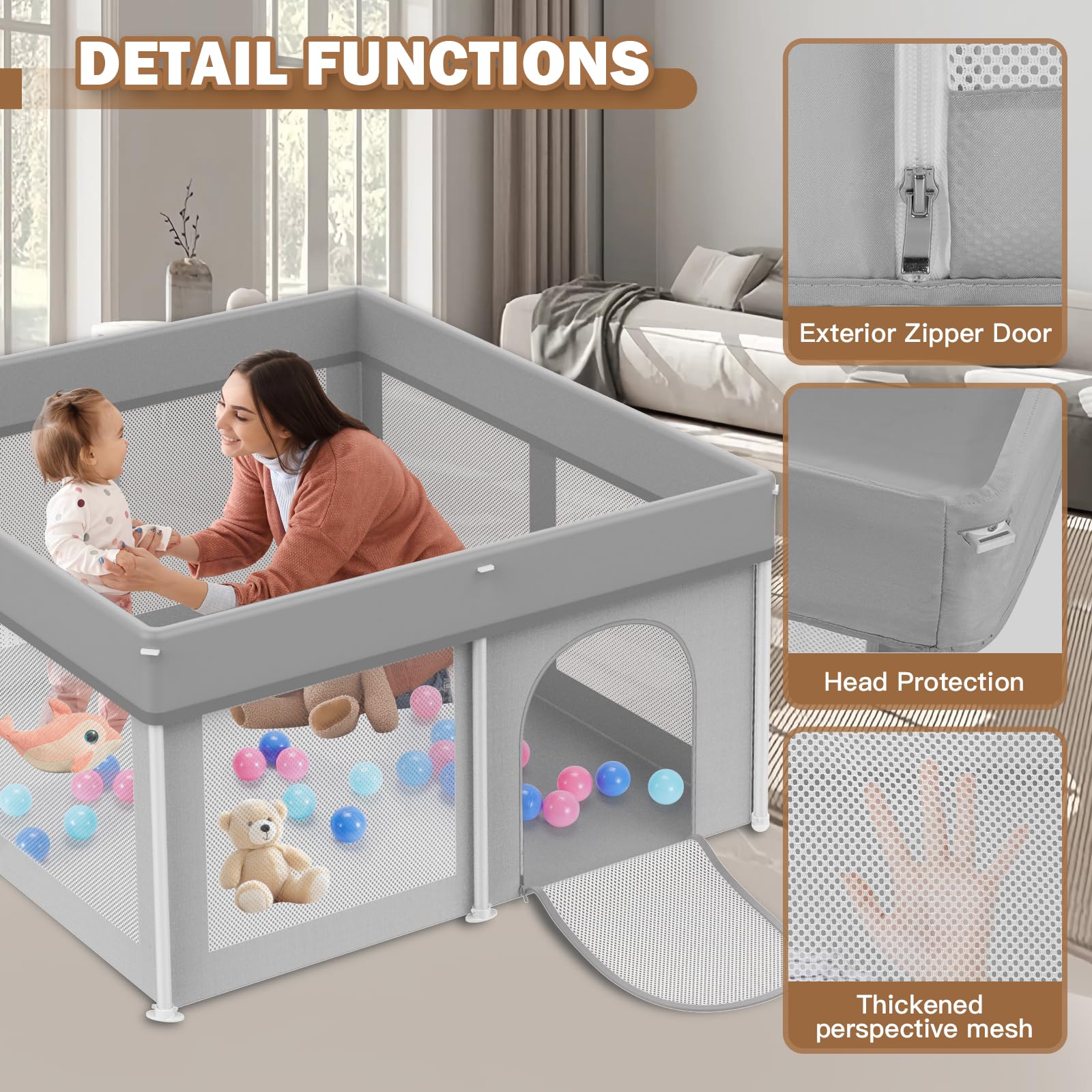Foldable Baby Playpen 50