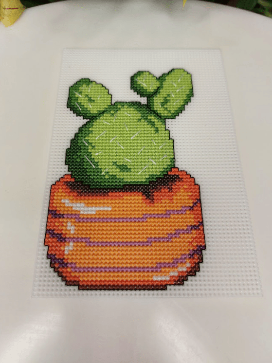 Cactus Counted Cross Stitch Kit - 108CS Embroidery Kit for Beginners, DIY Home Decor, Wall Art, Gift Idea for Plant Lovers