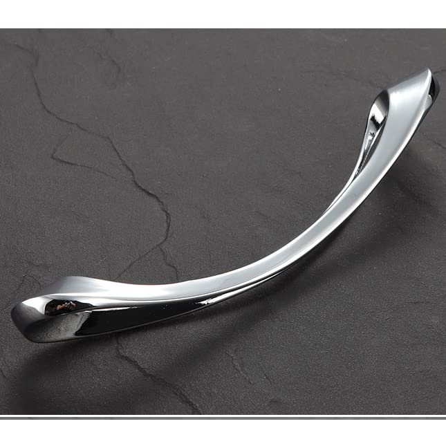 Black & Bright Silver Cabinet & Drawer Handles - Durable Door & Closet Pulls for Kitchen, Bathroom & Furniture (Set of 10) - Easy Installation & Modern Upgrade for Home Decor
