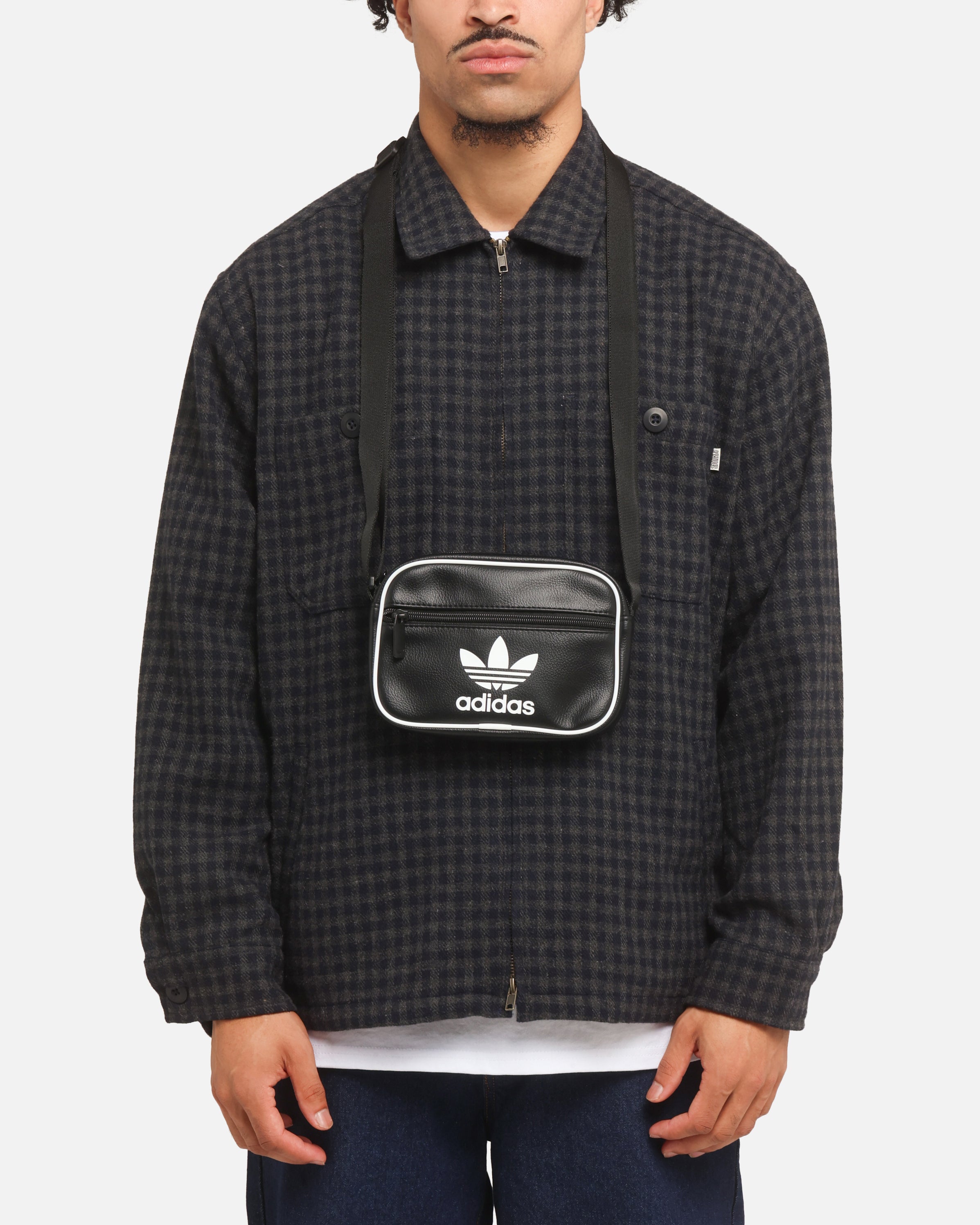 Adidas Adicolor Classic Mini Airliner Backpack - Black Unisex Travel Bag for School, Gym & Everyday Use