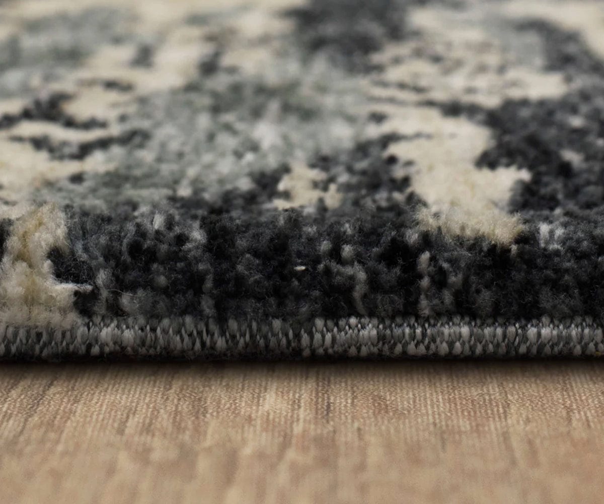 Karastan Bowen Huron Rug - Soft & Durable Handmade Wool Carpet in Charcoal Gray - Perfect for Living Room, Bedroom, or Office Decor