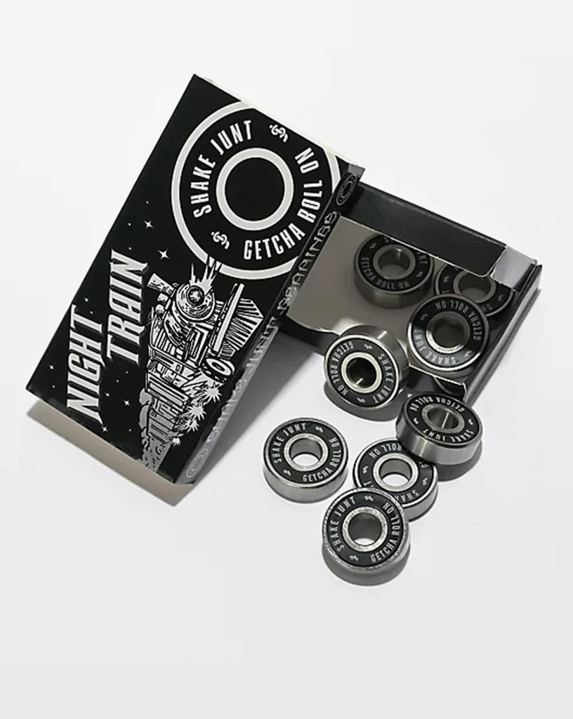 Shake Junt Bearings Night Train - High Performance Skateboard Bearings for Smooth Riding - Perfect for Night Skating and Street Tricks