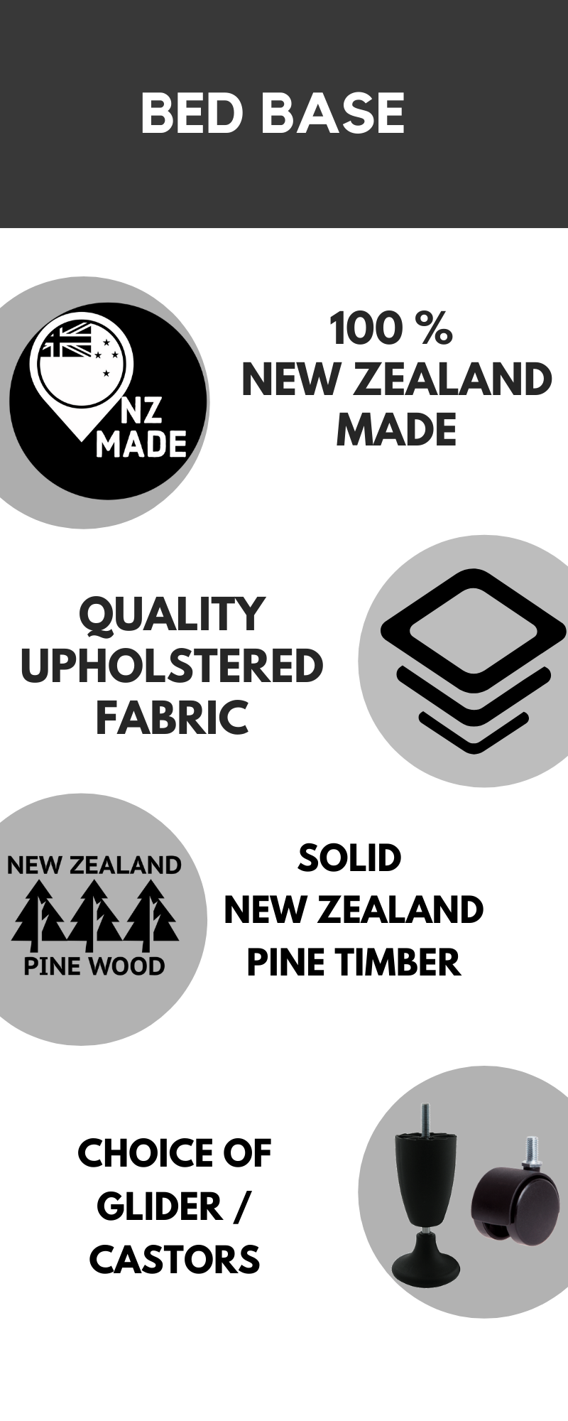 Super King Size Bed Base - NZ Made Premium Quality for Ultimate Comfort | Perfect for Master Bedrooms & Guest Rooms
