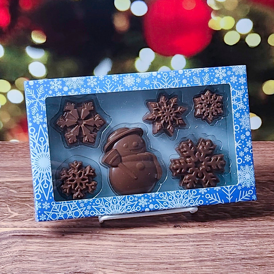 Premium Winter Chocolate Gift Box Set - Assorted Gourmet Chocolates for Holidays, Christmas & Valentine's Day - Perfect for Gifting, Parties & Cozy Nights by the Fireplace