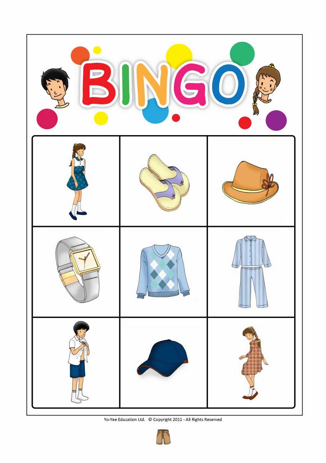 English Clothes Vocabulary Flash Cards with Matching Bingo Game - Educational Picture Cards Set for Toddlers, Kids & Adults (5.83×8.27in/DIN A5) - Perfect for ESL Learning, Homeschooling & Classroom Activities