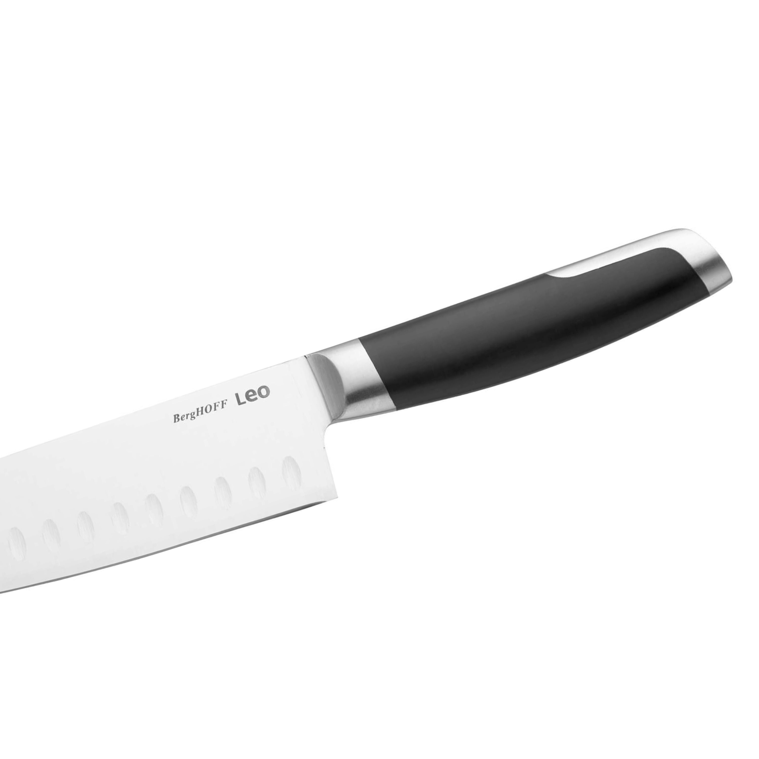 BergHOFF Leo Graphite 7-Inch Santoku Knife - Premium Stainless Steel Kitchen Knife for Slicing, Dicing & Chopping - Perfect for Chefs & Home Cooking