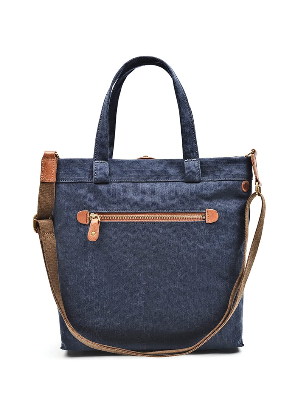 YAQUNICER Women's Twill Canvas Tote Bag - Leather Shoulder Crossbody Handbag for Work, Travel & Shopping | Durable & Stylish Purse for Everyday Use