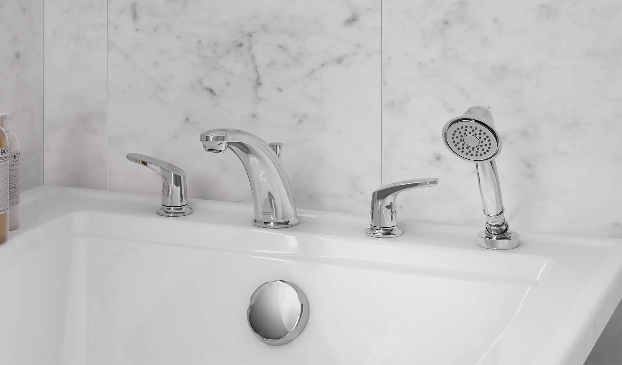 Colony PRO Bathtub Faucet Trim Kit with Lever Handles - Includes Personal Shower Head - Compatible with Flash Rough In Valve - Perfect for Bathroom Renovation and Modern Home Upgrade