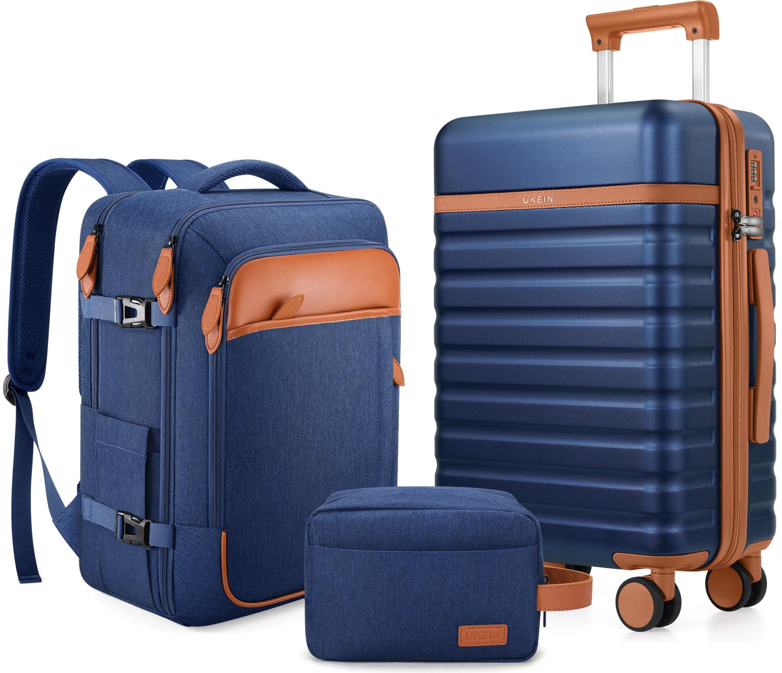 3-Piece Hardside Luggage Set with Spinner Wheels & TSA Lock - 20