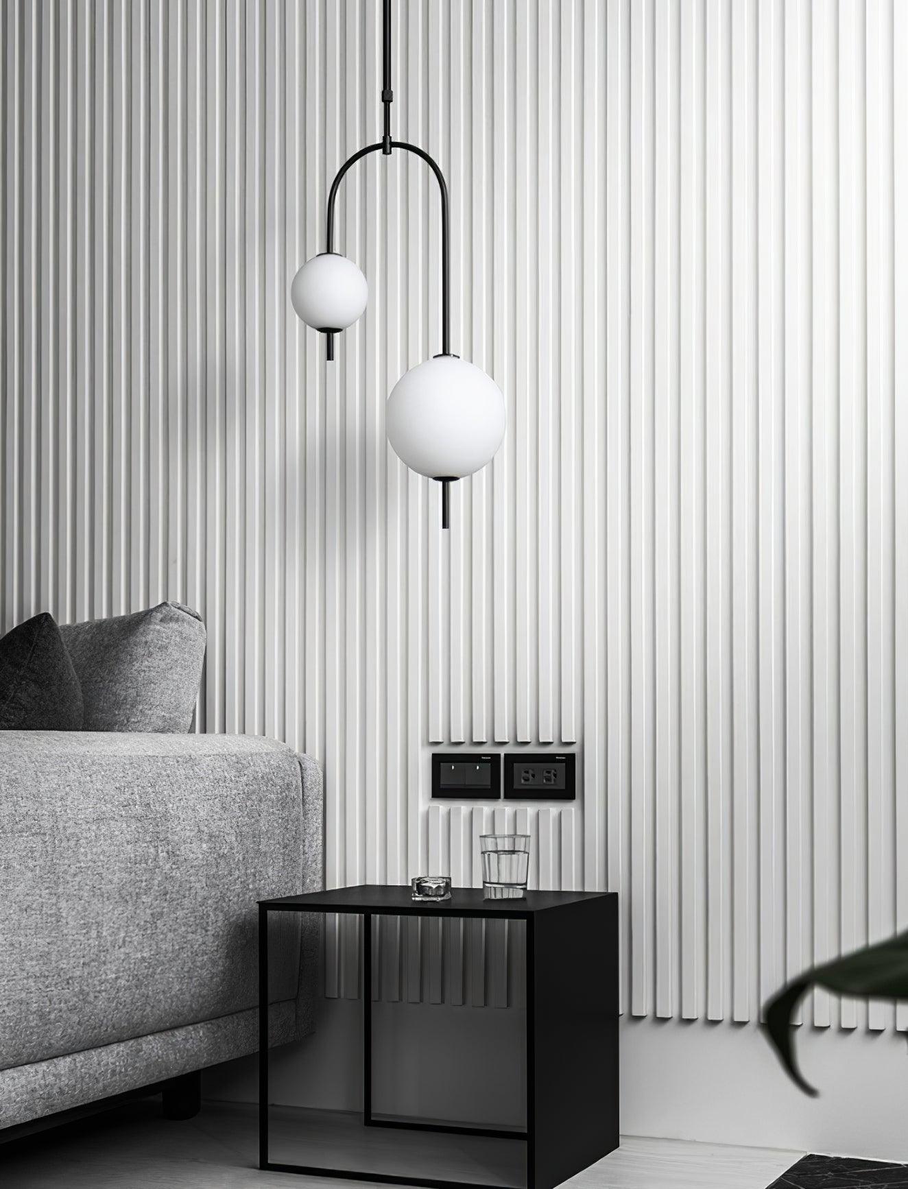 Alina Pendant Light - Modern Glass Hanging Chandelier for Kitchen Island, Dining Room & Bedroom Lighting | Dimmable LED Ceiling Fixture