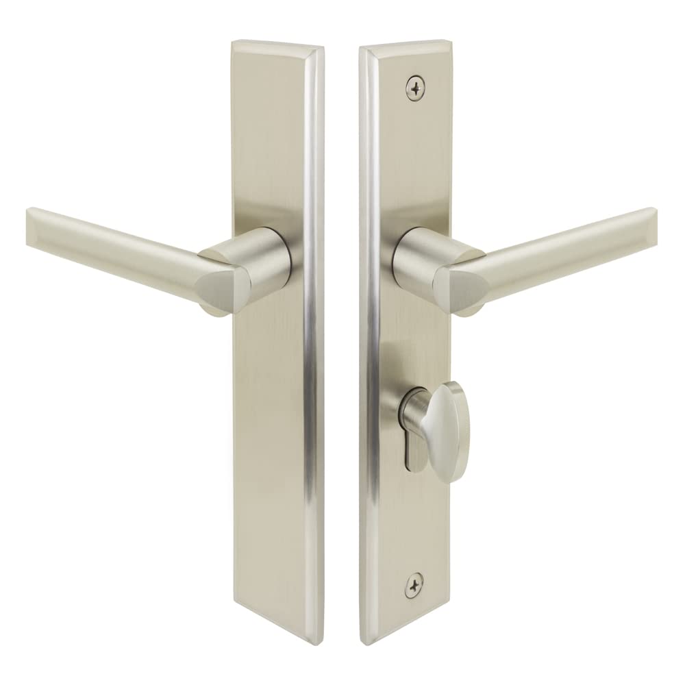 FPL Pickfair Patio Sliding Door Lock Replacement - Satin Nickel Finish (US15) | Secure Sliding Glass Doors for Home & Patio Safety