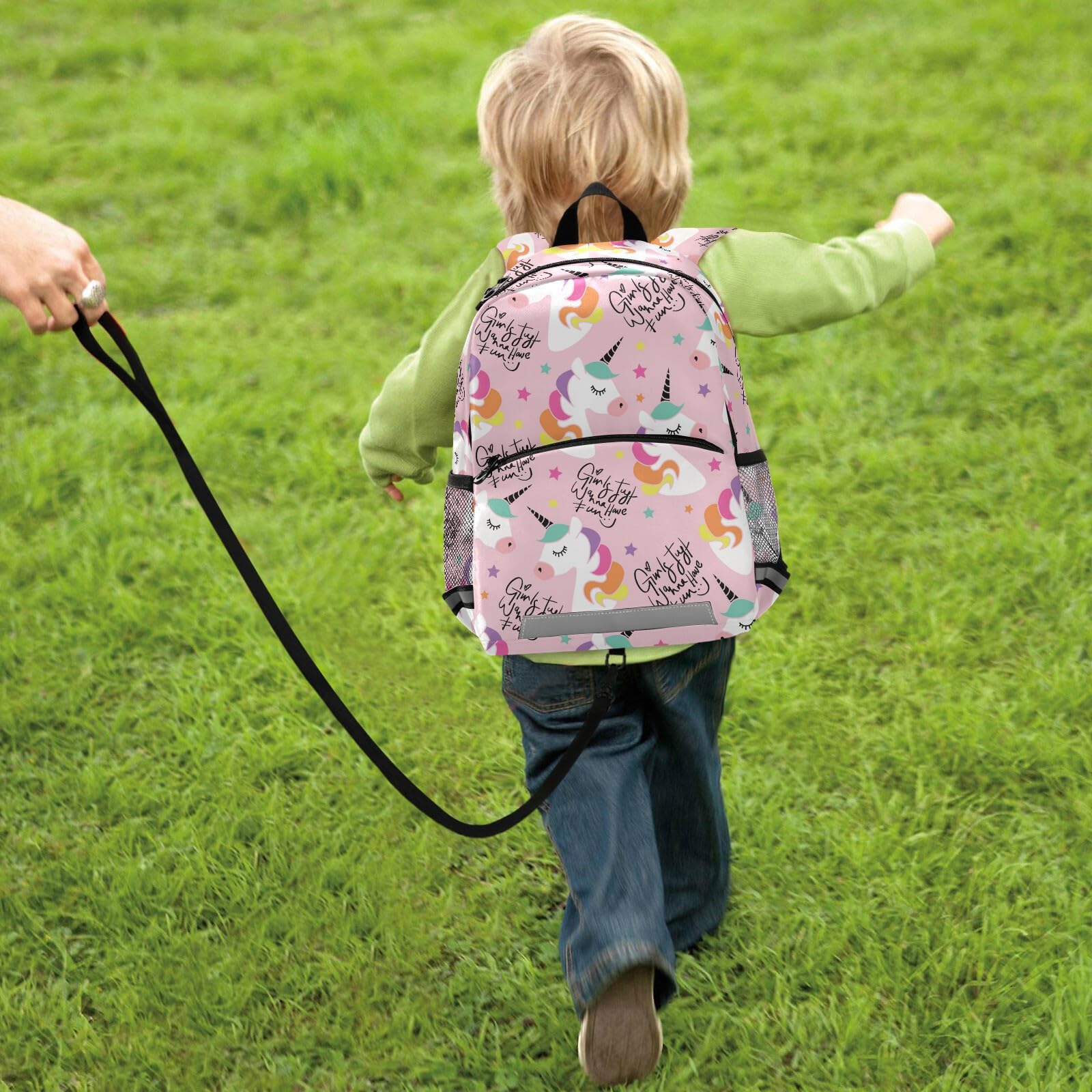Cute Unicorn Kids Backpack with Safety Leash for Toddlers - School & Travel