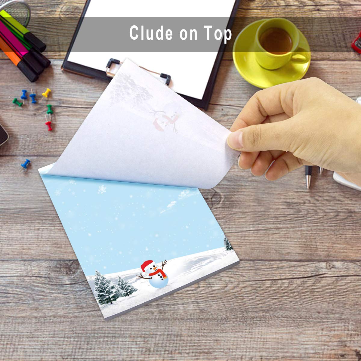Festive Christmas Notepad Set - Winter Holiday Themed Memo Pads for Gift Giving, Office Notes & Holiday Planning (Pack of 3)