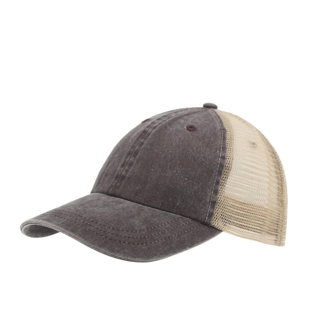 Vintage Washed Soft Mesh Cotton Adjustable Baseball Cap for Men & Women - Breathable Unisex Dad Hat for Outdoor Sports, Hiking, and Casual Wear