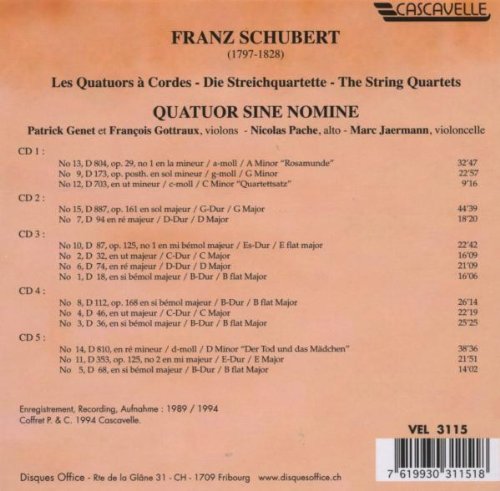 The String Quartets - Quatuor Sine Nomine (5CD Box Set) | Classical Music Collection for Home Listening & Gifts