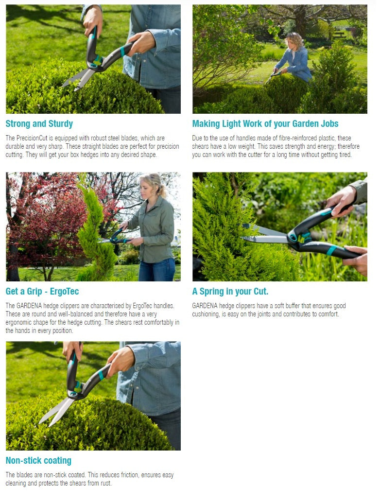 Gardena 12302 20-Inch Hedge Clippers - Professional Precision Garden Shears for Trimming Bushes & Shrubs | Perfect for Landscaping, Yard Maintenance & Hedge Shaping