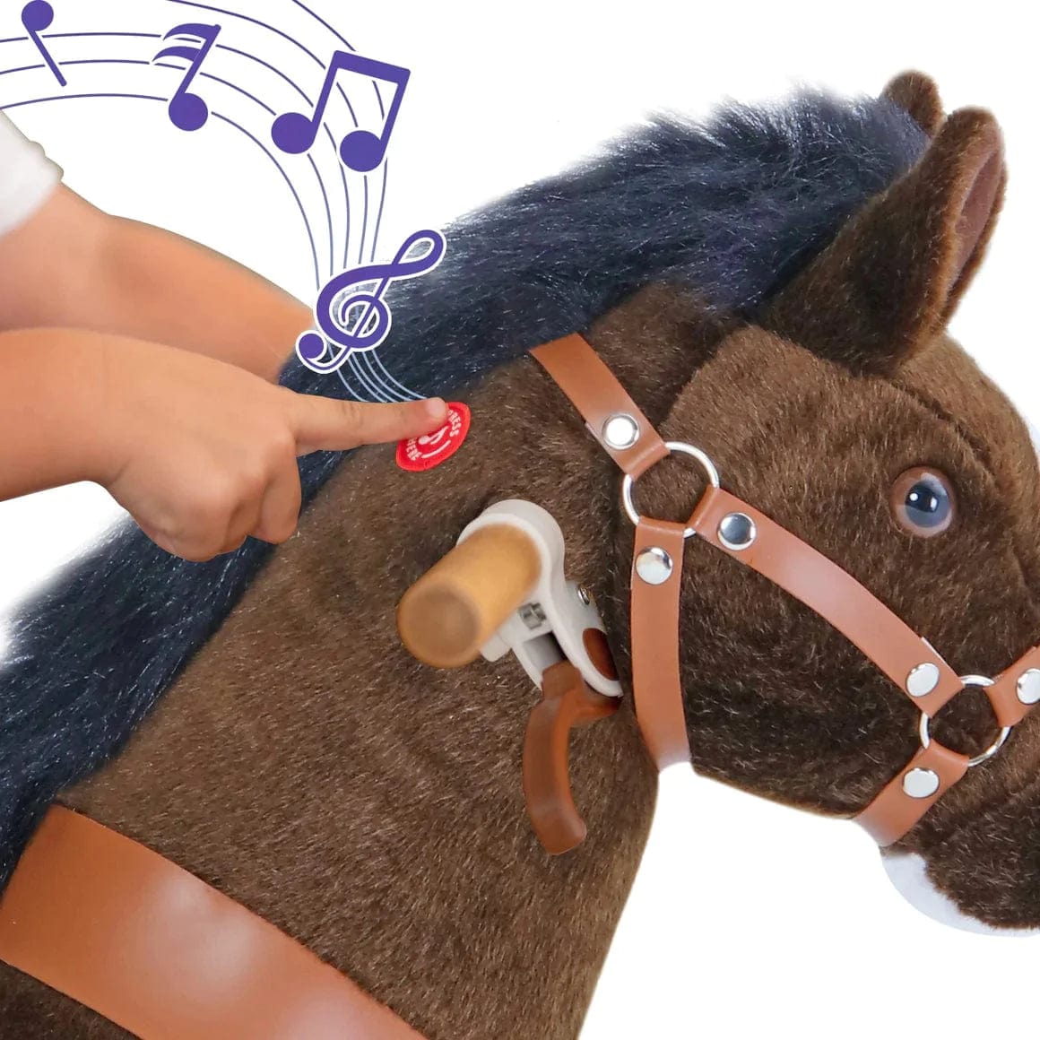 Ponycycle Ride-On Toy for Kids Ages 4-8 | Medium Size | Interactive Rocking Horse for Indoor & Outdoor Play | Perfect Birthday Gift for Boys & Girls