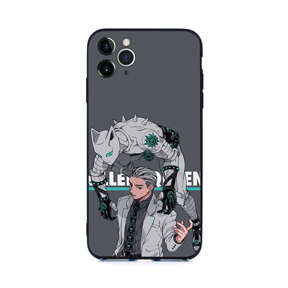 JoJo's Bizarre Adventure Shockproof Slim Fit TPU Protective Phone Case for iPhone 8 Plus/XS/11/11 Pro/12 Pro/SE/13/13 Pro/XS Max - Anime Style Durable Cover for Daily Use & Travel Protection