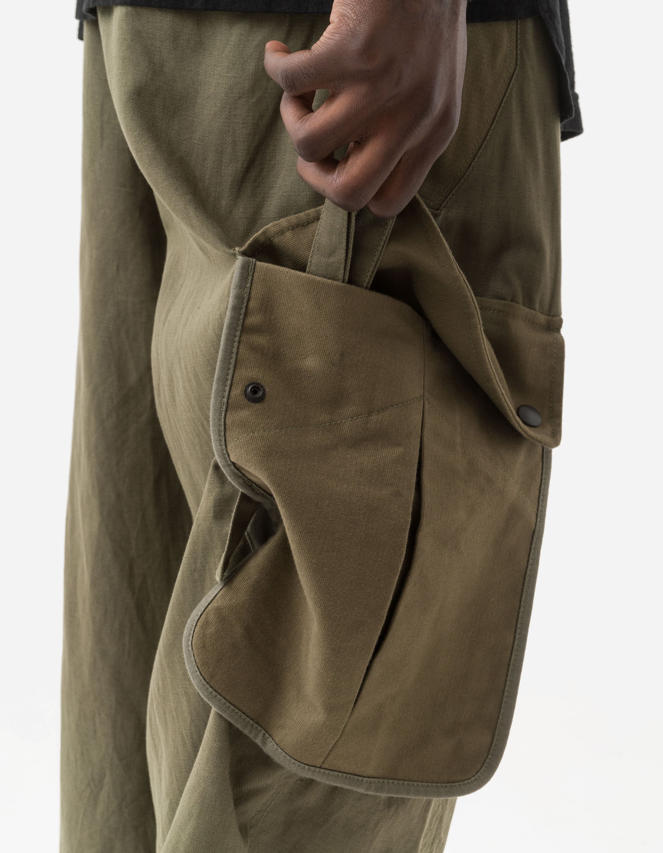 M42 Hakama Cropped Track Pants for Women - Olive Green Athletic Joggers | Perfect for Yoga, Running & Streetwear Fashion