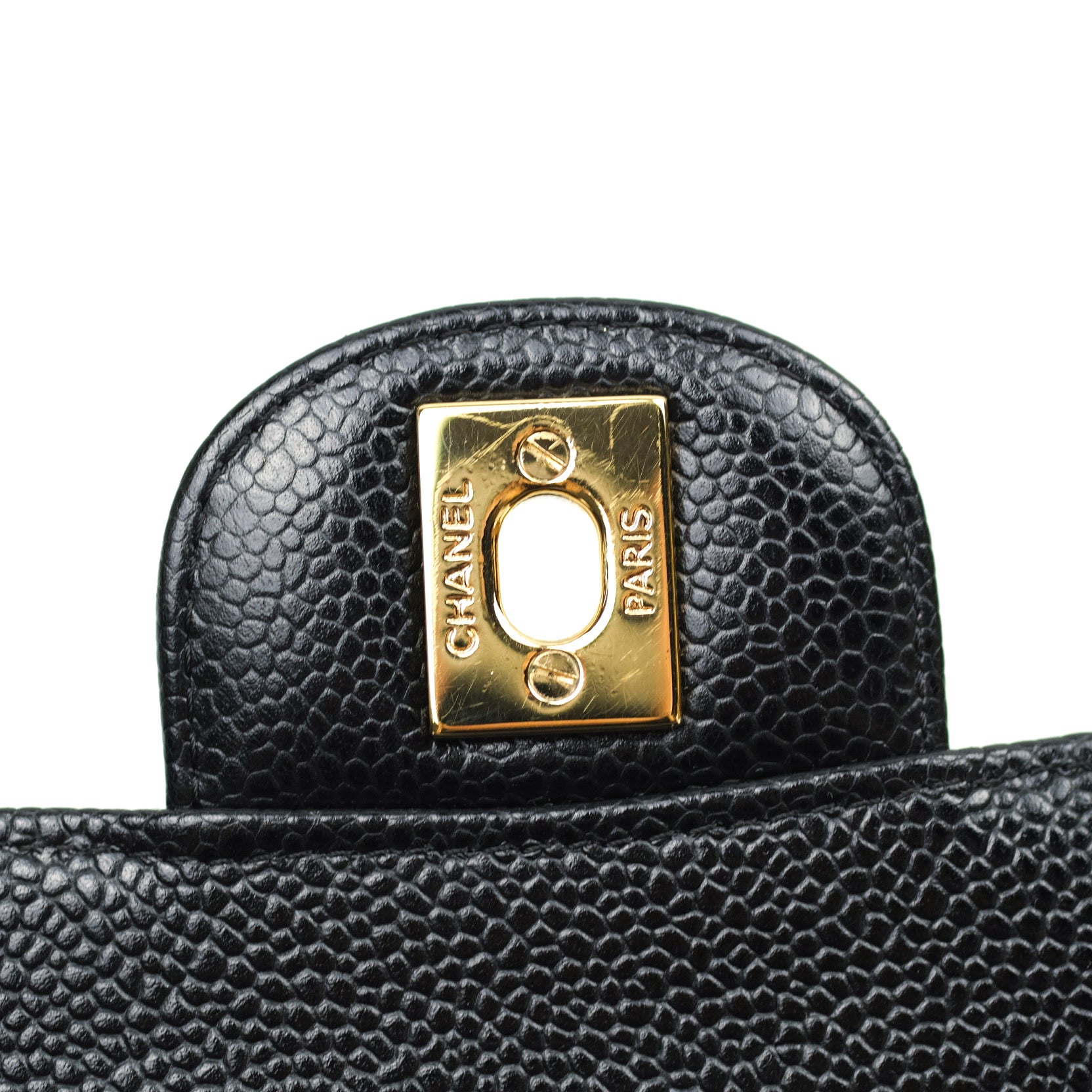 Chanel Classic M/L Medium Double Flap Bag in Black Caviar Leather with 24K Gold Hardware - Luxury Handbag for Women, Perfect for Work, Evening Events & Special Occasions