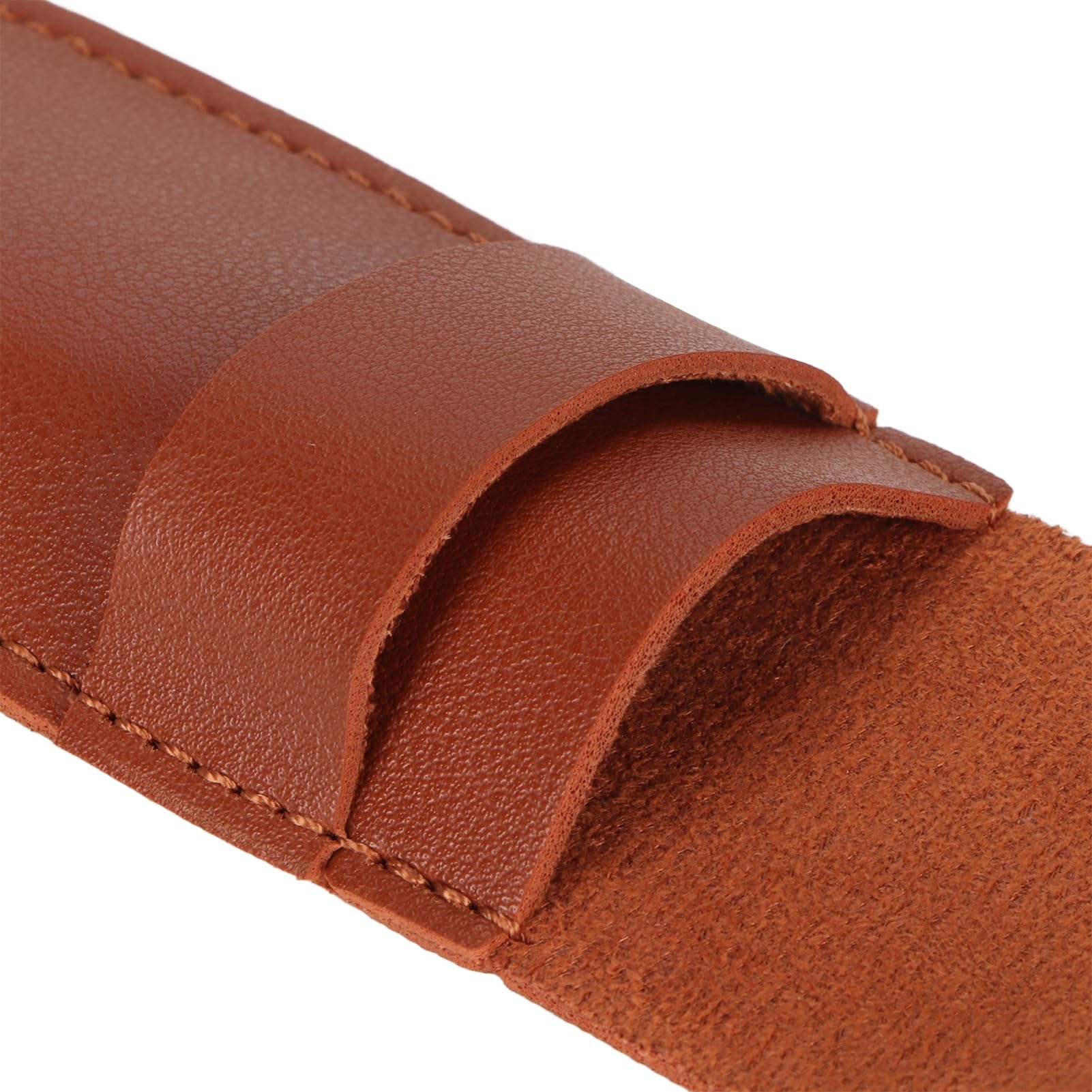5-Piece Straight Razor Travel Case Set - Premium Brown Leather Razor Cover & Protective Holder for Barber Trimmer Storage - Perfect for Travel, Salon & Home Use