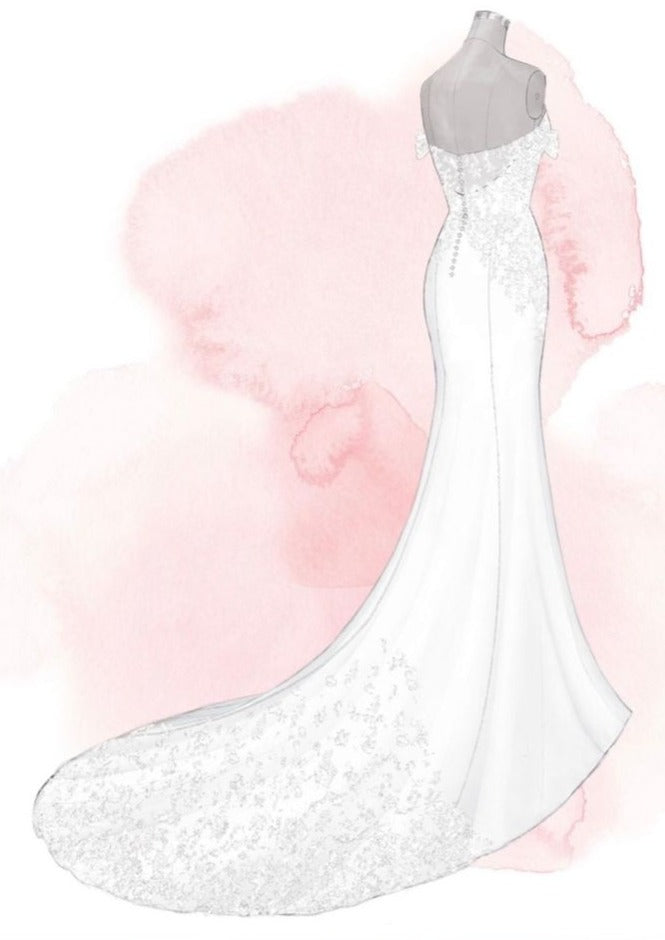 Anomalie Long Lace Vintage Wedding Dress - Stefanie Style | Perfect for Boho, Beach & Garden Weddings
