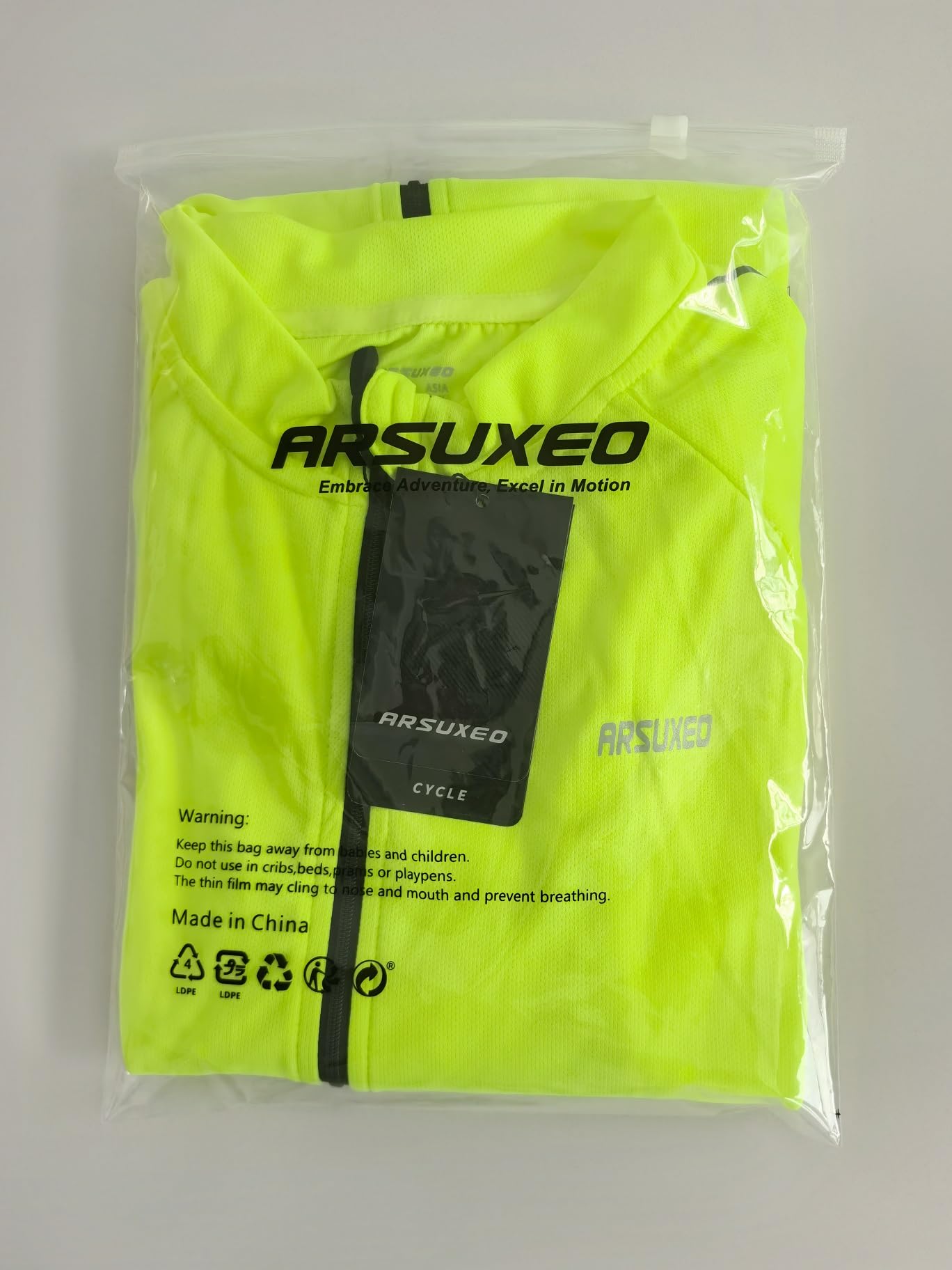 ARSUXEO Men's Cycling Jersey - Long Sleeve Slim Fit Bike Shirt for Road & Mountain Biking - Breathable Moisture-Wicking Performance Top for Cycling, Training & Outdoor Sports