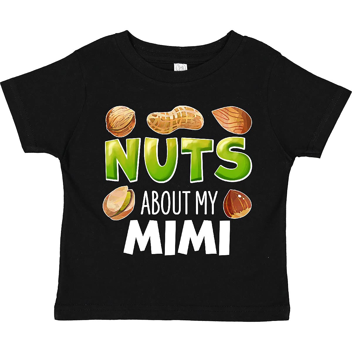 Buy Inktastic Nuts About My Mimi Peanut Almond Pistachio Toddler T-Shirt - Cute Nut-Themed Kids Shirt for Grandparents Day, Family Reunions & Casual Outings