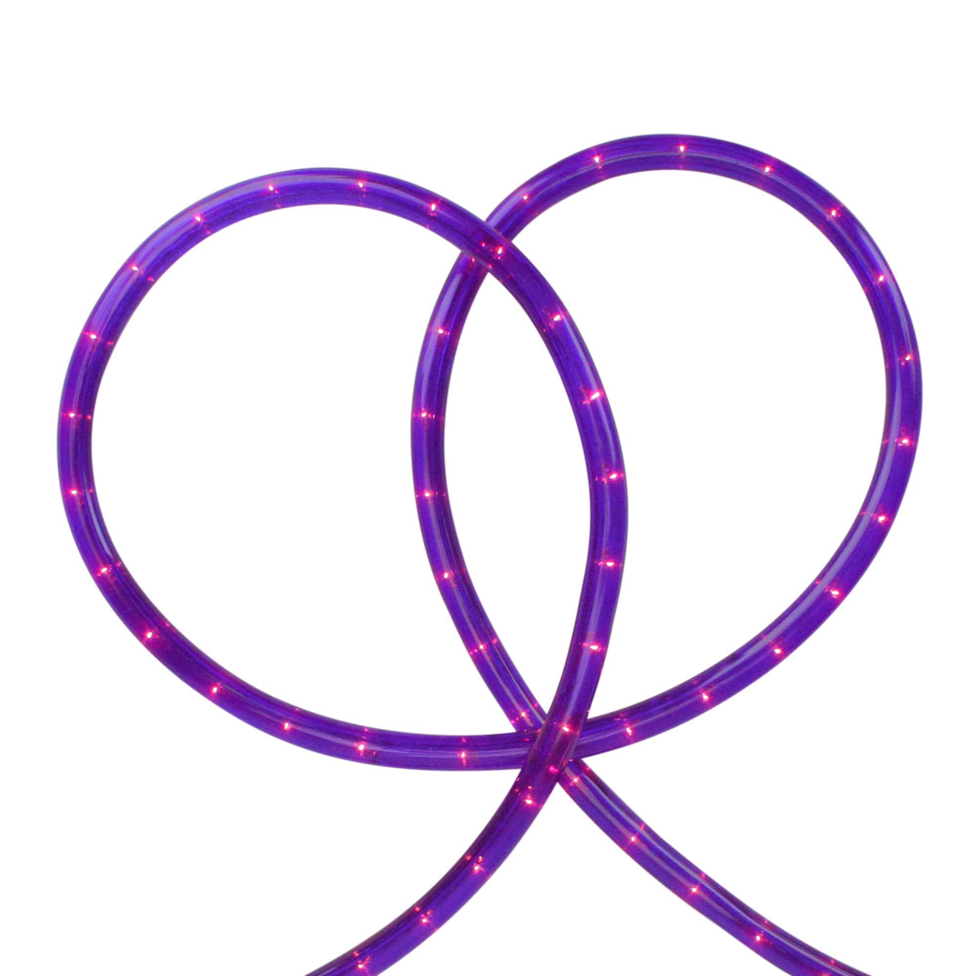 18' Pre-Lit Purple Incandescent Outdoor Christmas Rope Lights - Waterproof Holiday Decoration for Trees, Railings & Patios