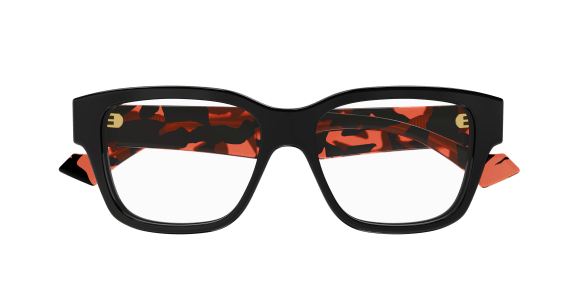 Gucci GG1428O 006 Black Havana Clear Square Men's Eyeglasses - Classic Designer Frames for Men | Perfect for Business, Casual & Everyday Wear