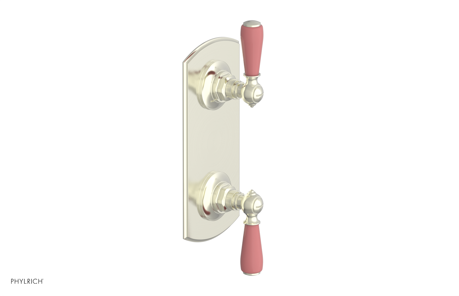 Jamestown Thermostatic Shower Valve with Volume Control & Diverter - Pink Accented Bathroom Fixture for Modern Home Renovation