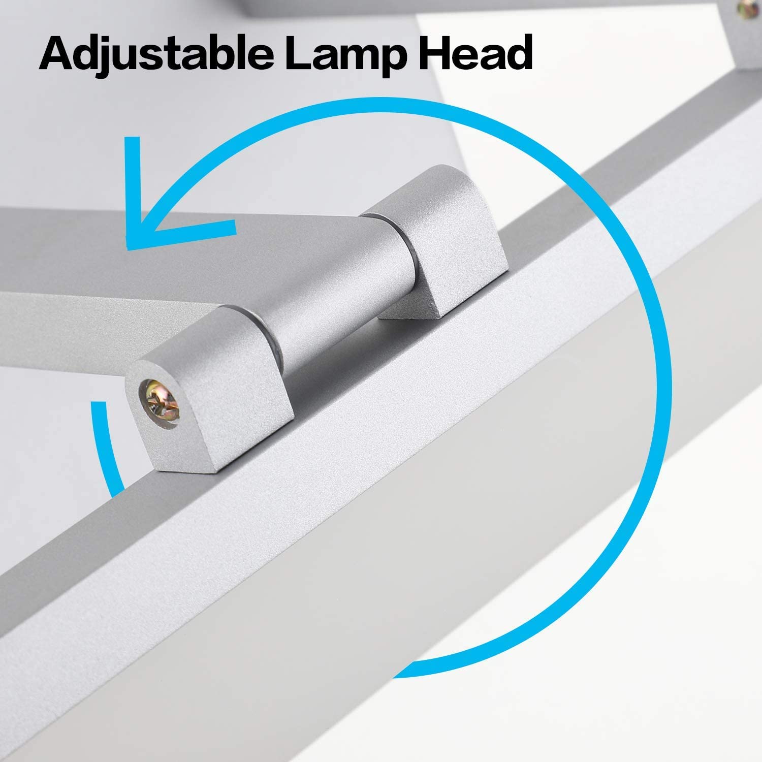 Modern Dimmable Silver LED Vanity Light Bar - 31.5 & 40 Inch Bathroom Mirror Lighting (8778-800mm + 8778-1000mm) - Perfect for Makeup Vanity, Spa & Modern Bathroom Decor