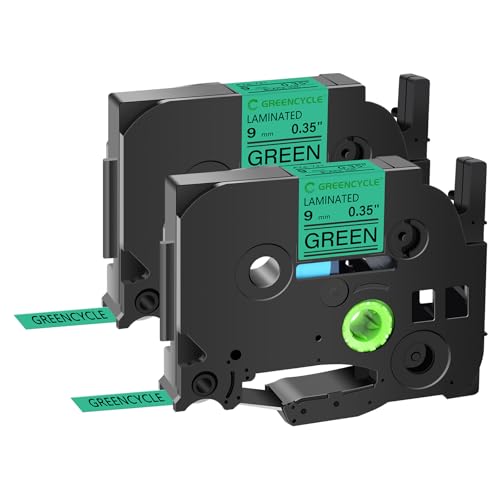 Black Text Printed on Green Tape