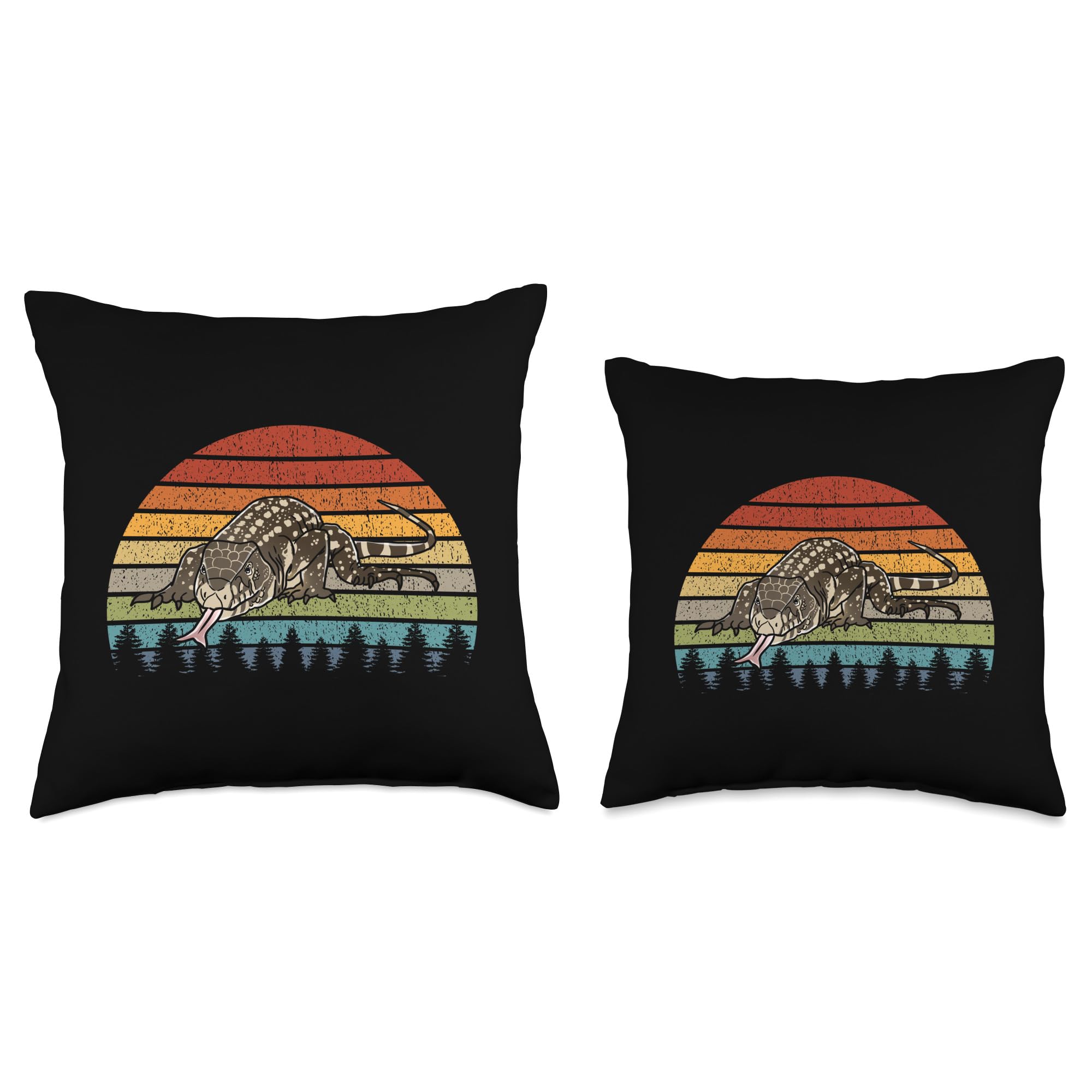 Funny Argentine Tegu Lizard Throw Pillow - 18x18