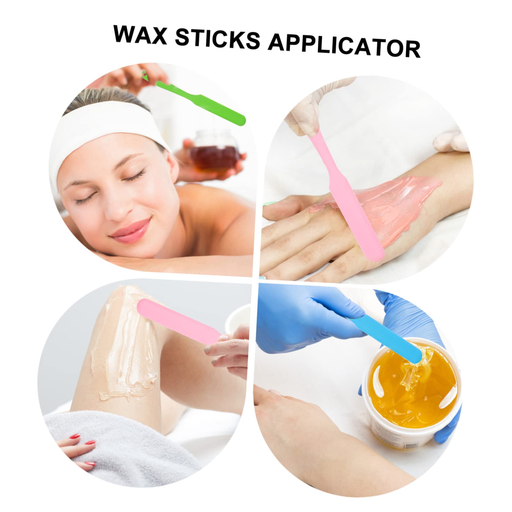 3pcs Silicone Waxing Spatulas - Non-Stick, Colorful Wax Applicators for Body, Hands & Brows - Perfect for At-Home Hair Removal & Salon Waxing Kits