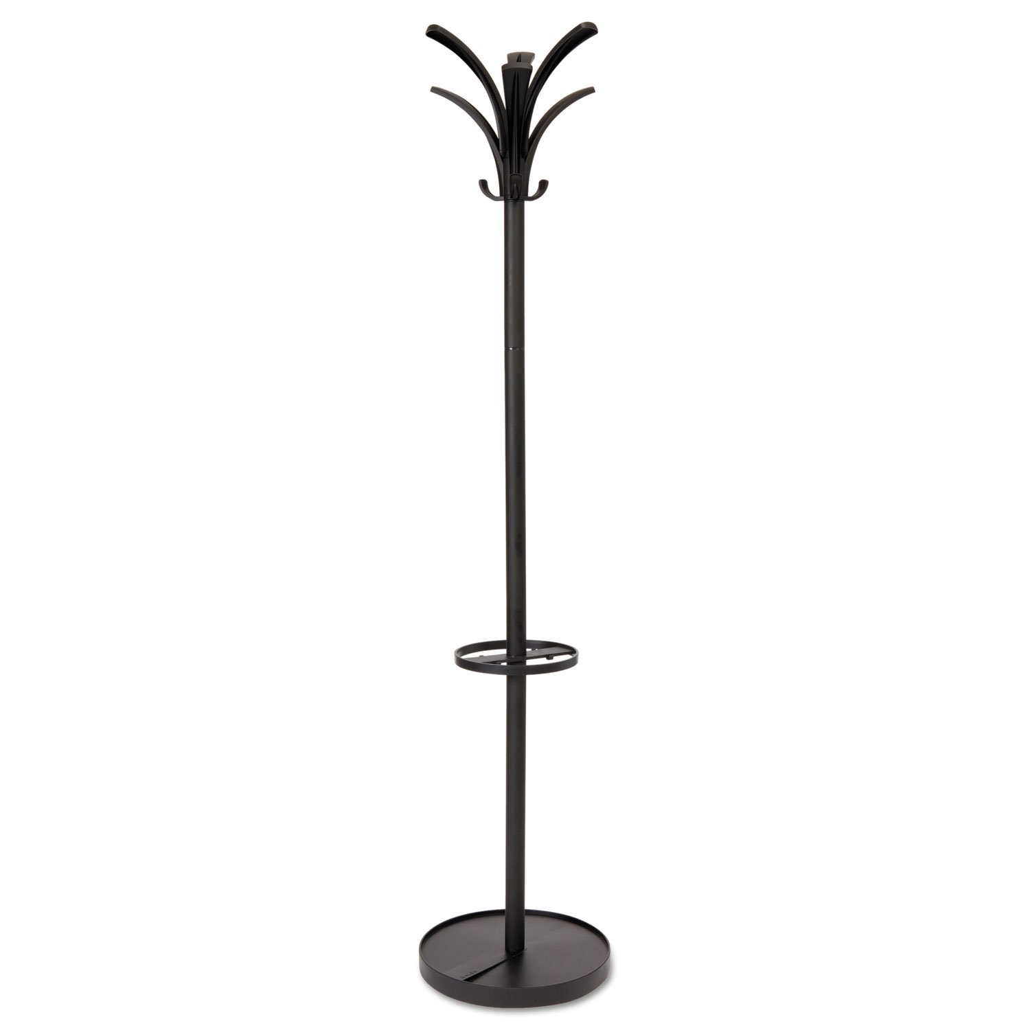 Black Floor Coat Stand with 6 Pegs & 3 Hooks - Heavy Duty Entryway Organizer for Hats, Coats & Bags | Perfect for Home, Office & Mudroom Organization