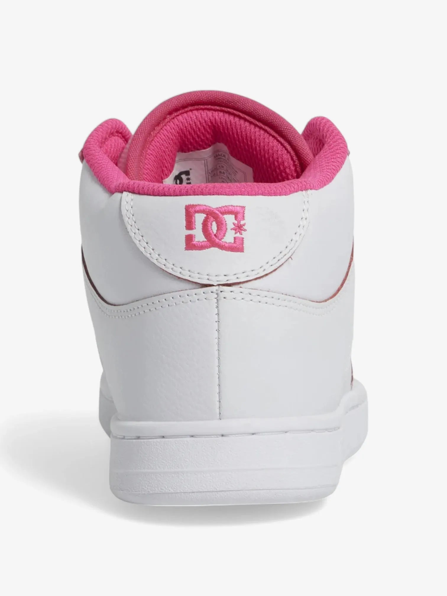 DC Manteca 4 Mid Women's Skateboarding Shoes - White & Fuchsia | High-Top Sneakers for Street Style & Skateboarding | Perfect for Urban Fashion & Sports Enthusiasts