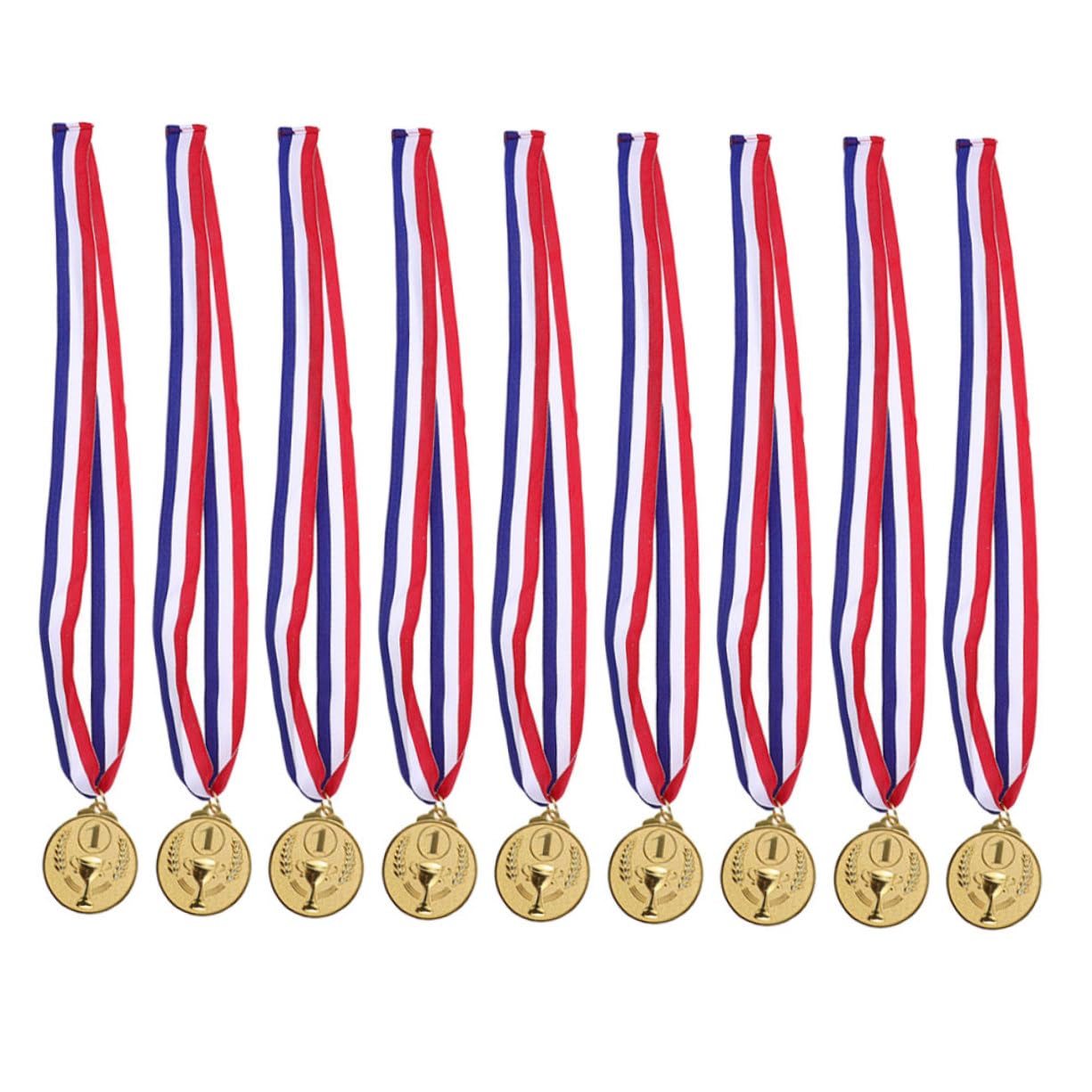 WOONEKY Gold Medal Awards for Sports Competitions - 1st 2nd 3rd Place Prize Medals with Ribbon - Perfect for Track & Field, Swimming, School Events and Award Ceremonies