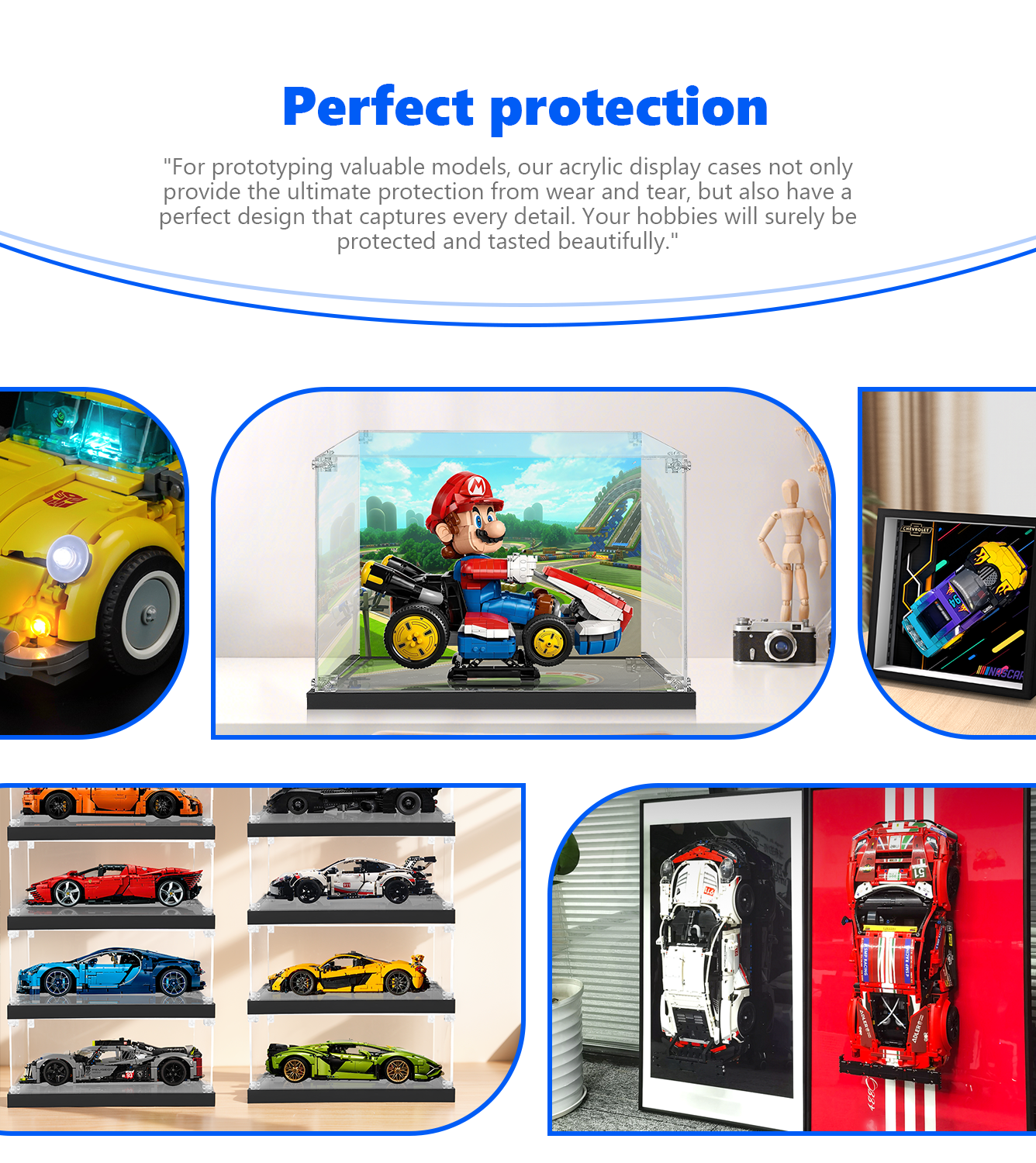LEGO® Super Mario™ Mario Kart™ Display Case for 72037 Set - Protective Showcase for Collectible Mario & Standard Kart - Perfect for Home Decor, Office Display, and LEGO® Enthusiast Collections