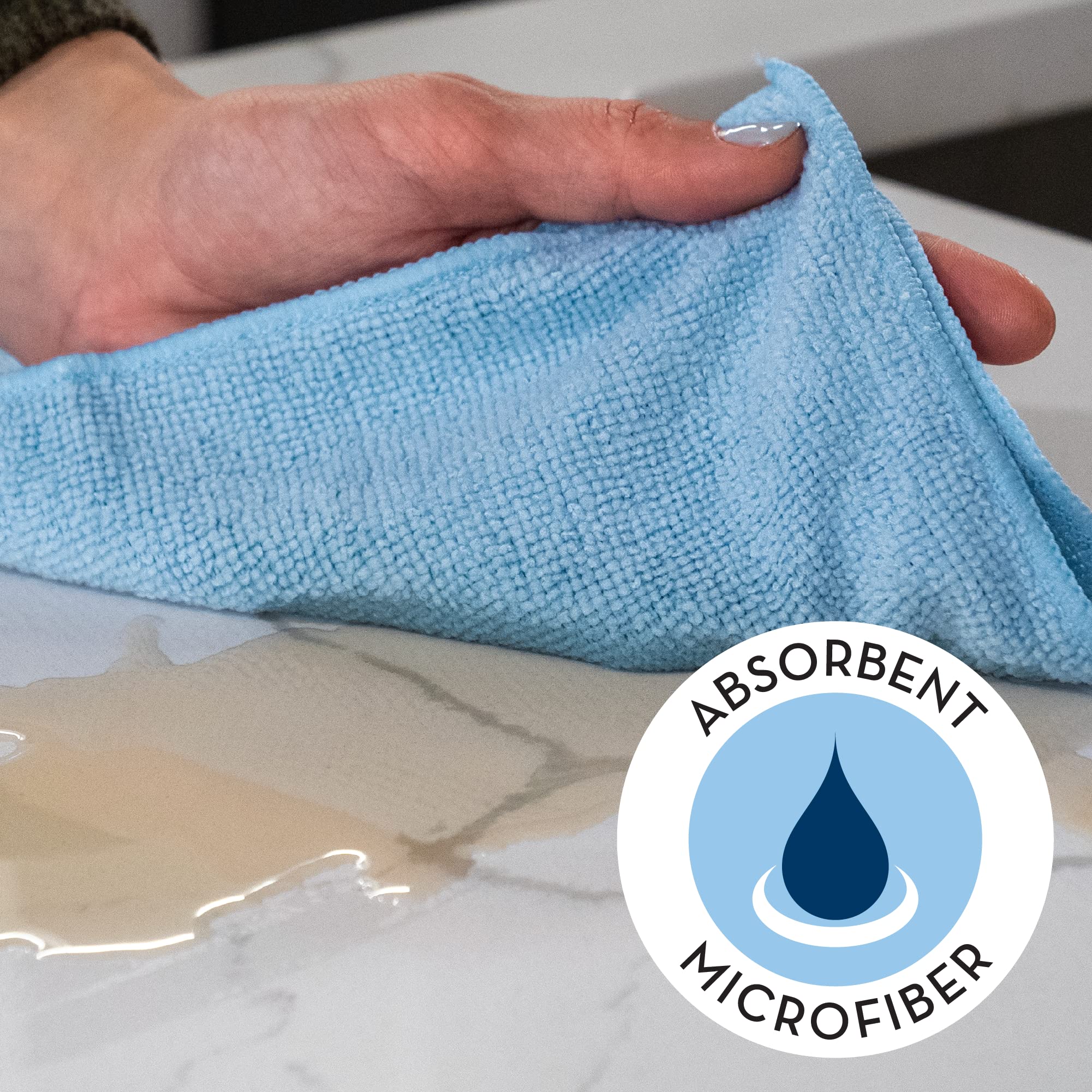 100-Pack Premium Microfiber Cleaning Cloths - 11.5