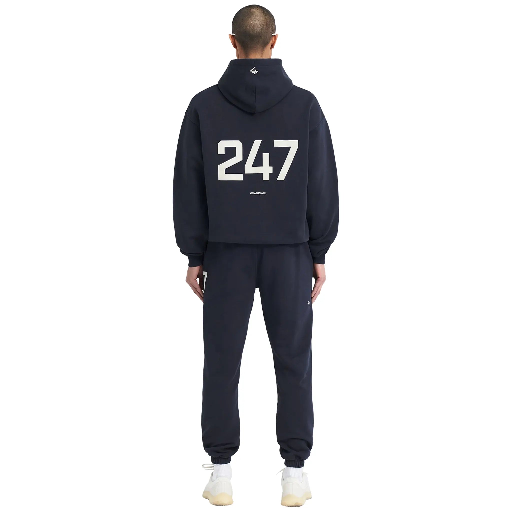 Represent 247 Oversized Navy Blue Hoodie for Men & Women - Comfortable Streetwear Pullover for Casual Wear, Gym, and Outdoor Activities
