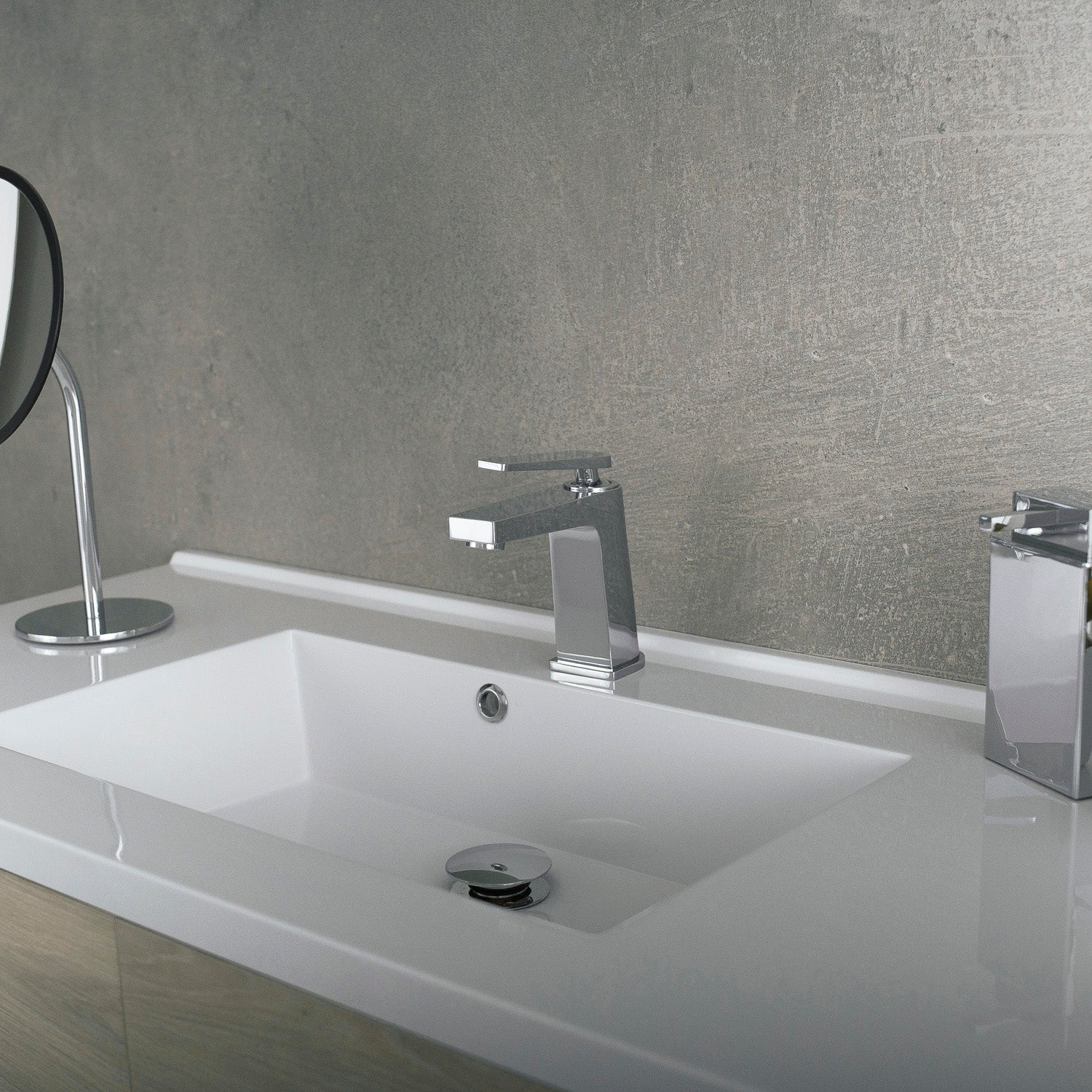 DAX 9802 Single Handle Bathroom Faucet - Brass Body with Chrome Finish, 4.75